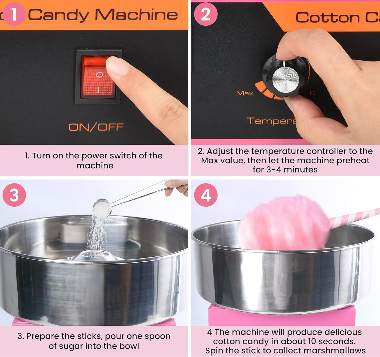 đ„Only $39.99 Last Day Promotion!-Cotton Candy Machine