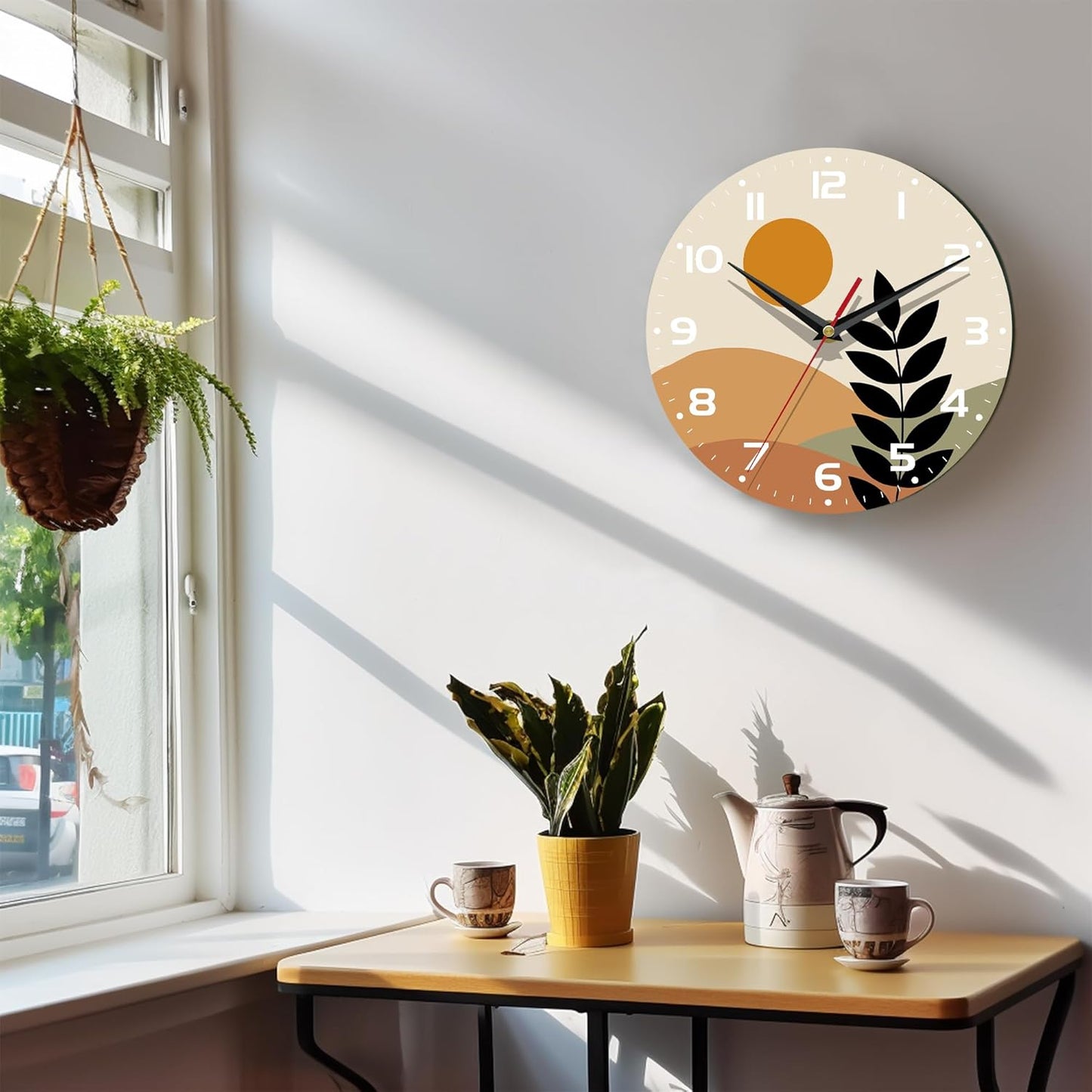 Silent Creative Wall Clock – 10 Inch / 25CM Decorative Clock for Living Room, Bedroom, Study, Dining Room, and Office