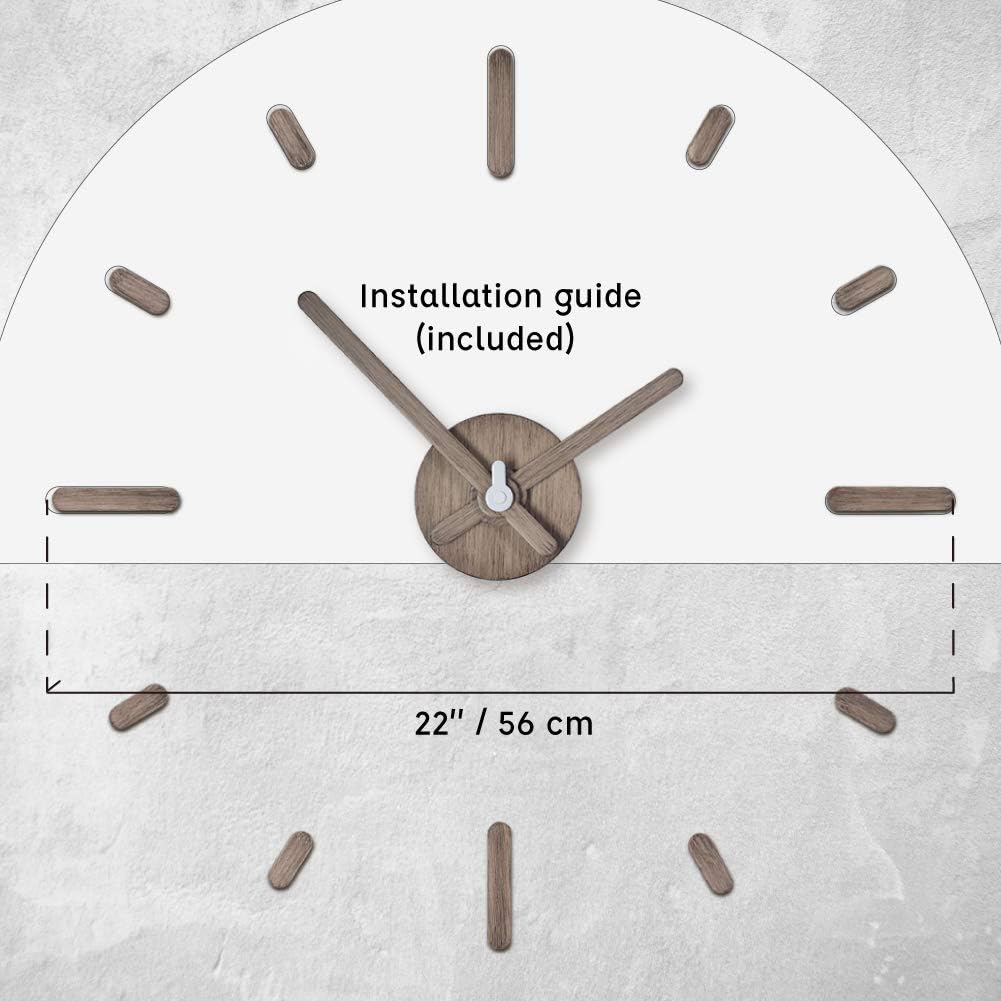 22 - Inch Minimalist Wall Clock: Fusion of Nature and Modern Design