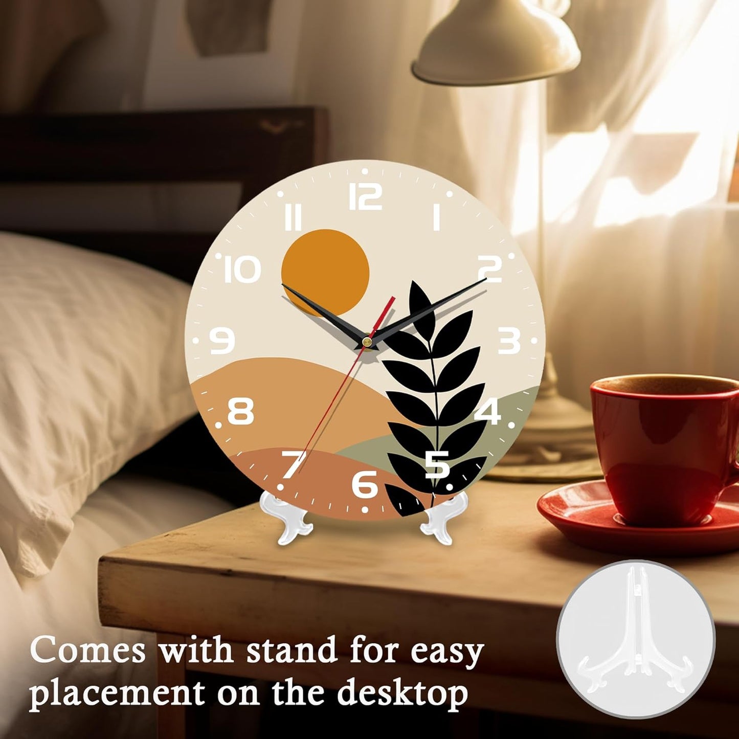 Silent Creative Wall Clock – 10 Inch / 25CM Decorative Clock for Living Room, Bedroom, Study, Dining Room, and Office
