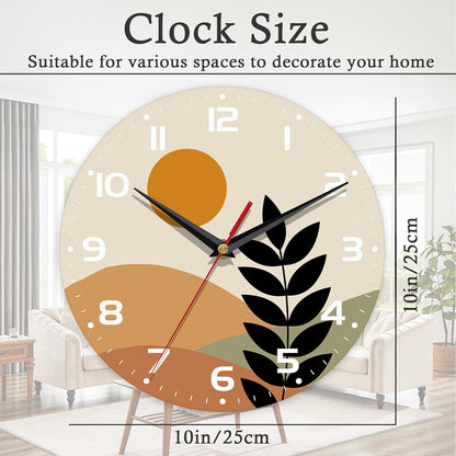 Silent Creative Wall Clock – 10 Inch / 25CM Decorative Clock for Living Room, Bedroom, Study, Dining Room, and Office