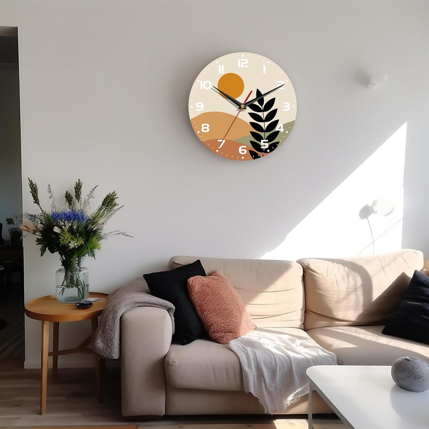 Silent Creative Wall Clock – 10 Inch / 25CM Decorative Clock for Living Room, Bedroom, Study, Dining Room, and Office